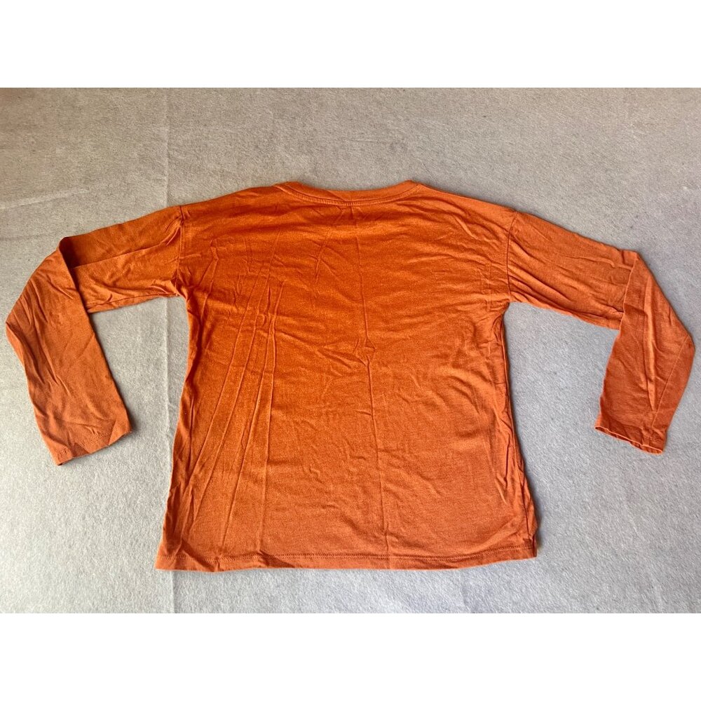 Thread4Thought Women’s Size 14 Unicorns Graphic Long Sleeve Tee Orange - Picture 2 of 4